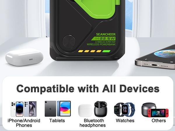 P05 Portable Charger, Magnetic Power Bank, Small Wireless PowerBank, Battery Pack10000mAh Travel Essentials Fast Charging With Built in Cable, Foldable Wall Plug for iPhone,Samsung,Andriod P05 Portable Charger, Magnetic Power Bank, Small Wireless PowerBank, Battery Pack10000mAh Travel Essentials Fast Charging With Built in Cable, Foldable Wall Plug for iPhone,Samsung,Andriod