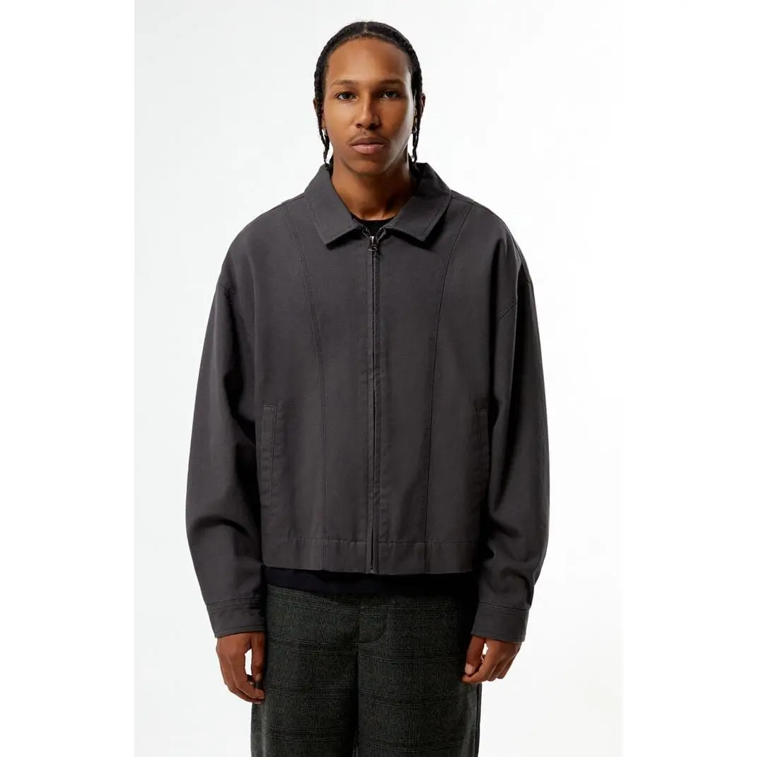 Pacsun Men's GrayÂ Double Seams Gas Jacket