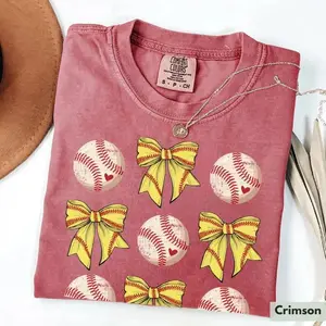 Comfort Colors Softball Baseball T-shirt Cute Softball Mama Womens Baseball Tshirt Baseball Lover Softball Season