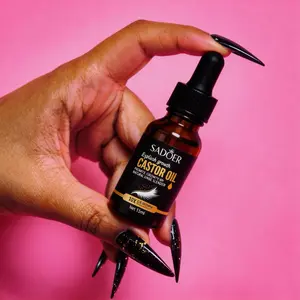 SADOER Castor Oil for Lashes and Brows – Conditioning Serum with Organic Castor Oil, Nourishing Treatment for Eyelashes and Eyebrows, Non-irritating Formula for Daily Use