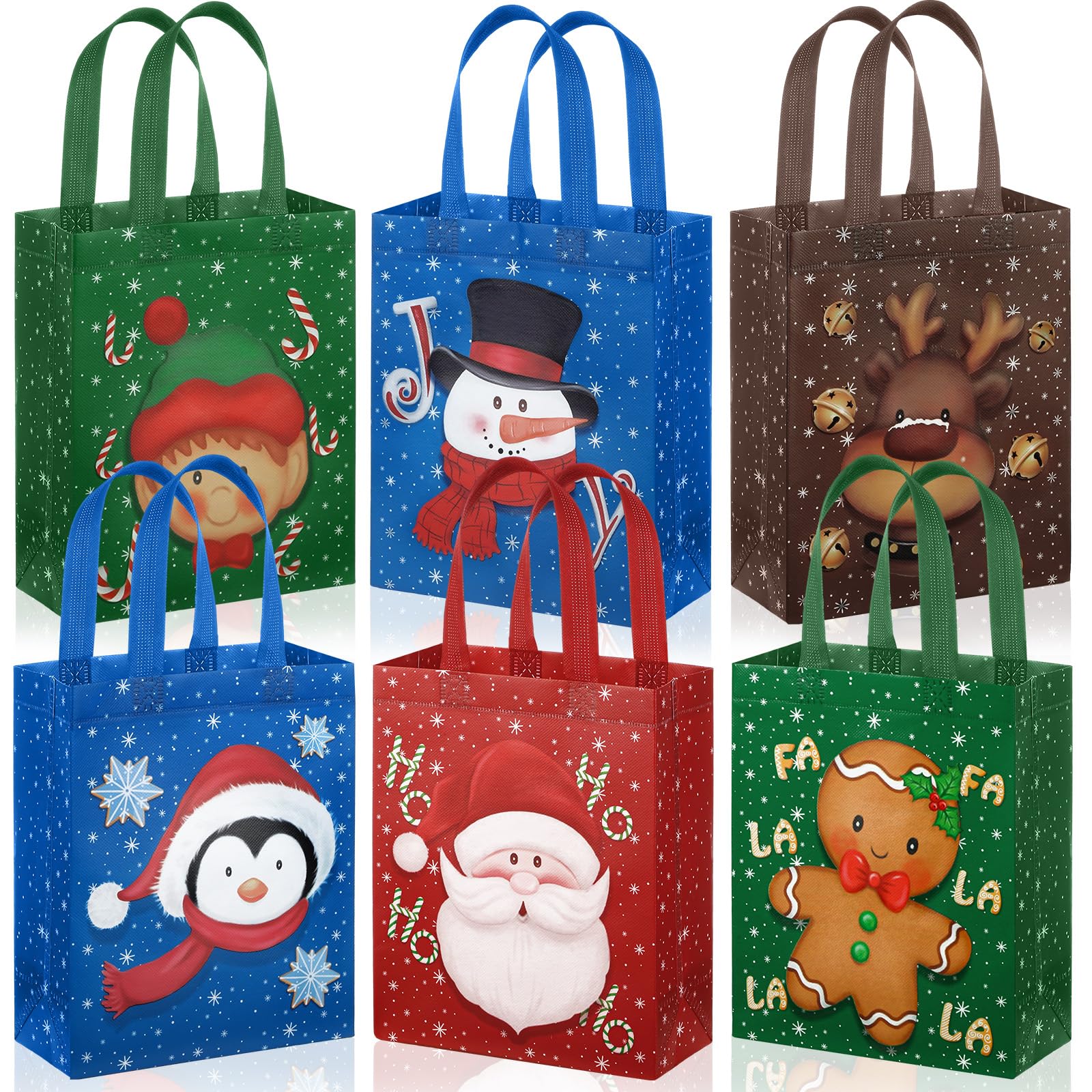 48 Pcs Valentines Gift Bags Reusable Tote Bags Multifunctional Non-Woven Wrapping Bags Goodie Bags Appreciation Gift for Friends Teacher Students Office Employee Coworker,Galentine's Day Birthday Wedding School Classroom Party Gift,Valentine Gift Exchange