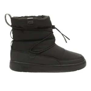 PUMA Womens Snowbae Casual Boots Ankle Low Heel 1-2" - Black