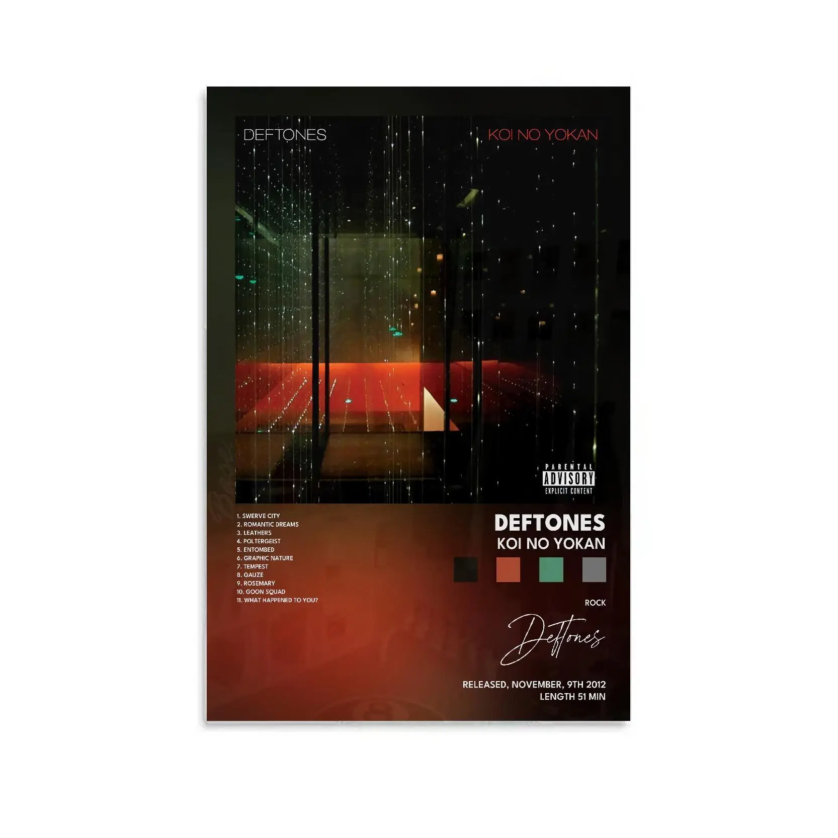 Deftones Poster Rock Band Music Album Home Decor Unframed 2