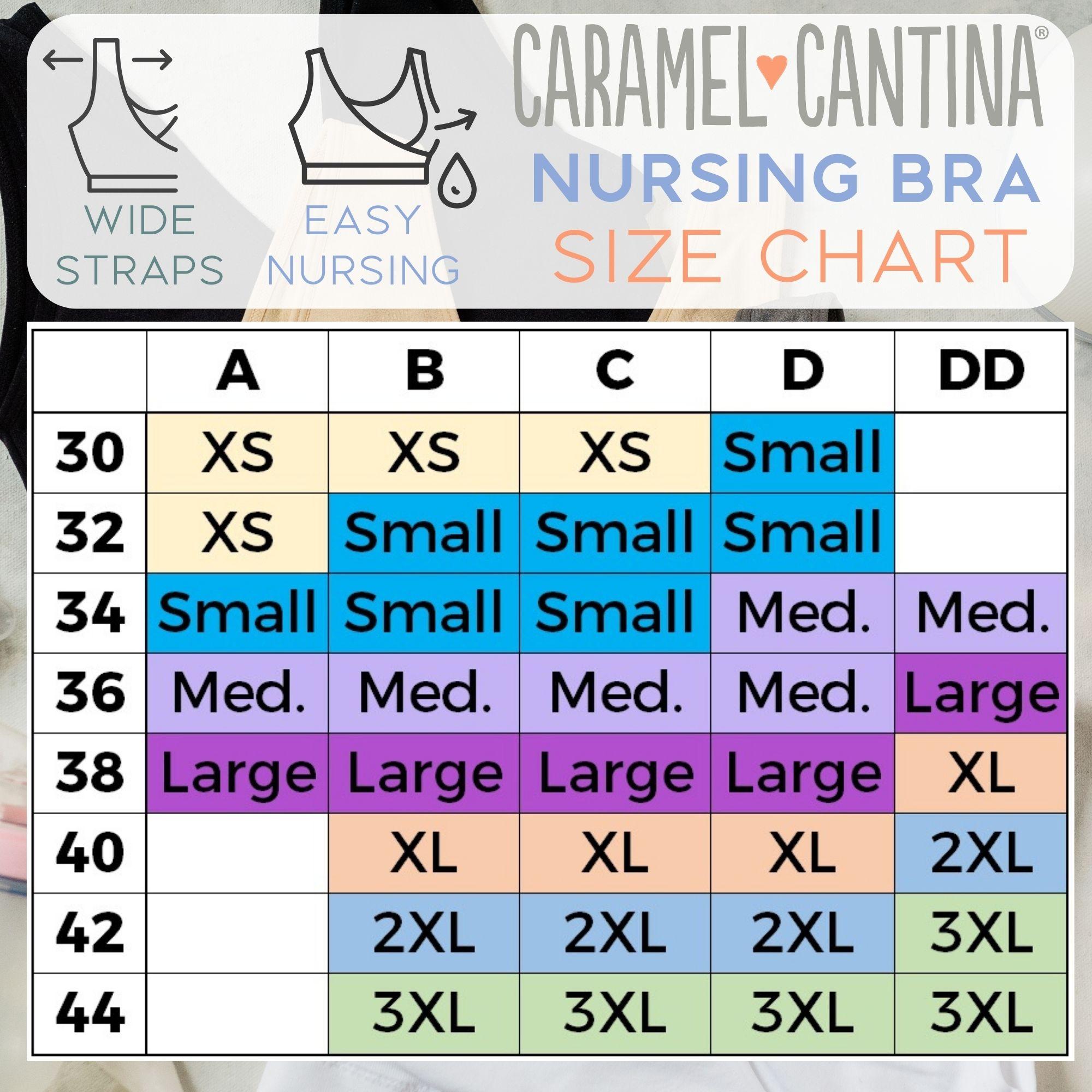 Caramel Cantina Nursing Bra Sleep Bralette Criss Cross Front Wide Straps Maternity