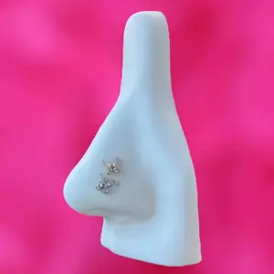 Titanium Butterfly Nose Ring/ Labret