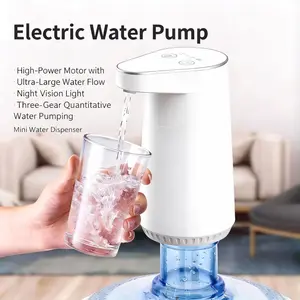 TikTok Viral! Dual-Outlet Electric Water Pump for 5 Gallon Jugs | Rechargeable with Night Vision Light & 3-Gear Quantitative Pumping Drink Dispenser Machine Drinking Dispenser