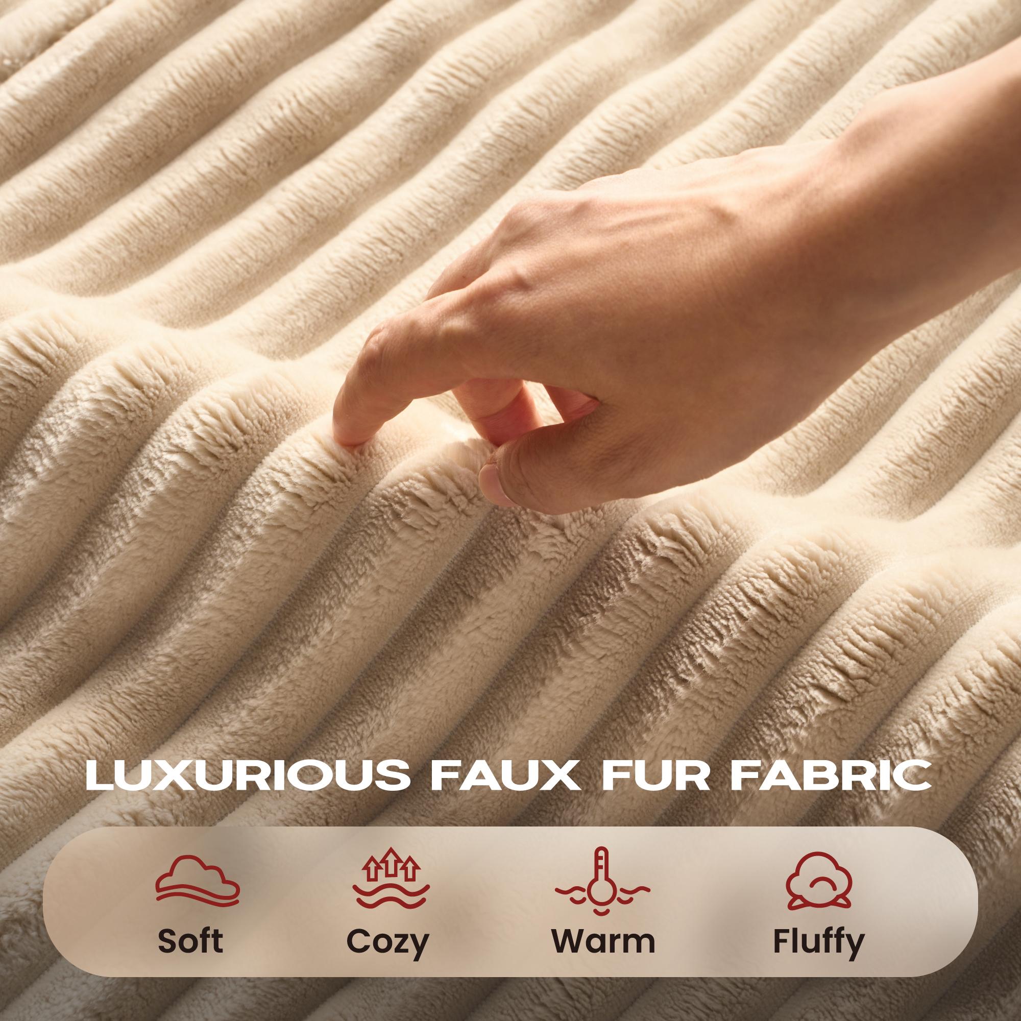 【2 Packages Shipping】Ovios 108" Sectional Cloud Couch with Ottoman for Living Room, Modular L Shaped Sofa with Plush Corduroy, Big Boneless Couches Set with Fluffy Memory Foam, Stupendous U Shaped Sofas with Chaise - No Assembly Required