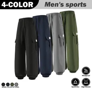 2026 New Arrivals: 4-color cargo joggers—drawstring waist + 3D patch pockets, wrinkle-resistant fabric, stylish & versatile, a trendy daily must-have.