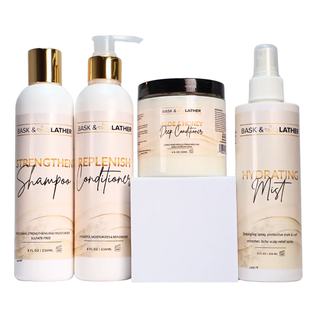 Bask and Lather Wash Day Bundle hair loss -  Shampoo Conditioner Rosemary