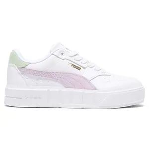 PUMA Womens Cali Court New Bloom Perforated Platform Sneakers Shoes Casual - White