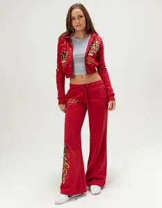 ED HARDY Eagle Womens Rhinestone Sweatpants