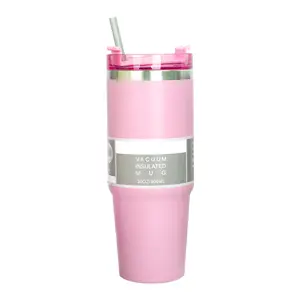 Stainless Steel Tumbler 20 oz Vacuum Insulated Coffee Mug for Home Office Outdoor Pink Reusable Double Wall Insulated Cup for Hot Cold Drinks Eco Friendly Leak Proof Car Cup Holder Friendly Tin Organiser Canister Bottles Plastic outdoorfun