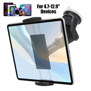 360° Rotating Car Dashboard Tablet Mount Holder - Long Arm Suction Cup Tablet Mount Fits 4-12.9" iPad Pro/Air/Mini,Gift for Truck, Car, Home, Office,Drivers
