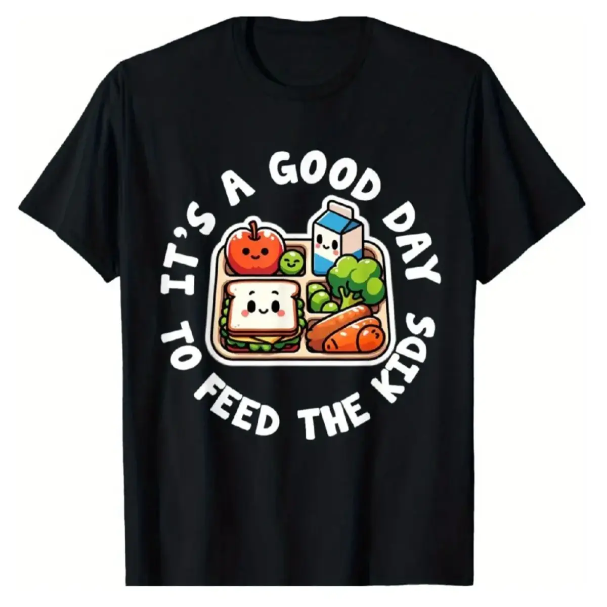 Lunch Lady T-Shirt - School Cafeteria Staff Tee - Comfort Stretch Crew Neck Summer Top graphic tees men gifts shirts men