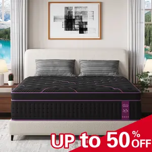 12/14 Inch Gel Memory Foam Mattress Hybrid Pocket Spring Twin Full Queen King Bed Mattress In A Box, Euro Top Medium Firm For Back & Lumbar Support, Individual Pocket Spring Bed For Motion Isolation & Fiberglass Free