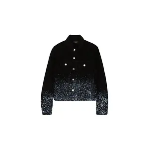 Black Crystal Painter Trucker Jacket "Black" AMIRI BLACK CRYSTAL PAINTER TRUCKER