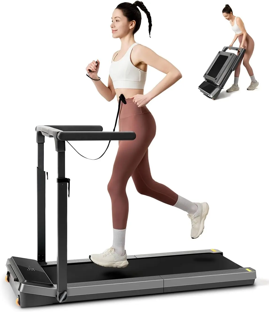 WalkingPad Z3Hybrid+ Sturdy 2-in-1 Portable Treadmill, Ergonomic and Collapsible Under Desk Walking Pad with LED Display for Home Cardio, Dual Purpose Treadmill