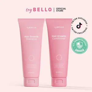 Try Bello Vegan Shampoo & Conditioner Bundle l Nourishing Hair Care & Growth Duo with Aloe Vera, Urucum Extract & Turmeric for Gentle Cleanse & Hydration
