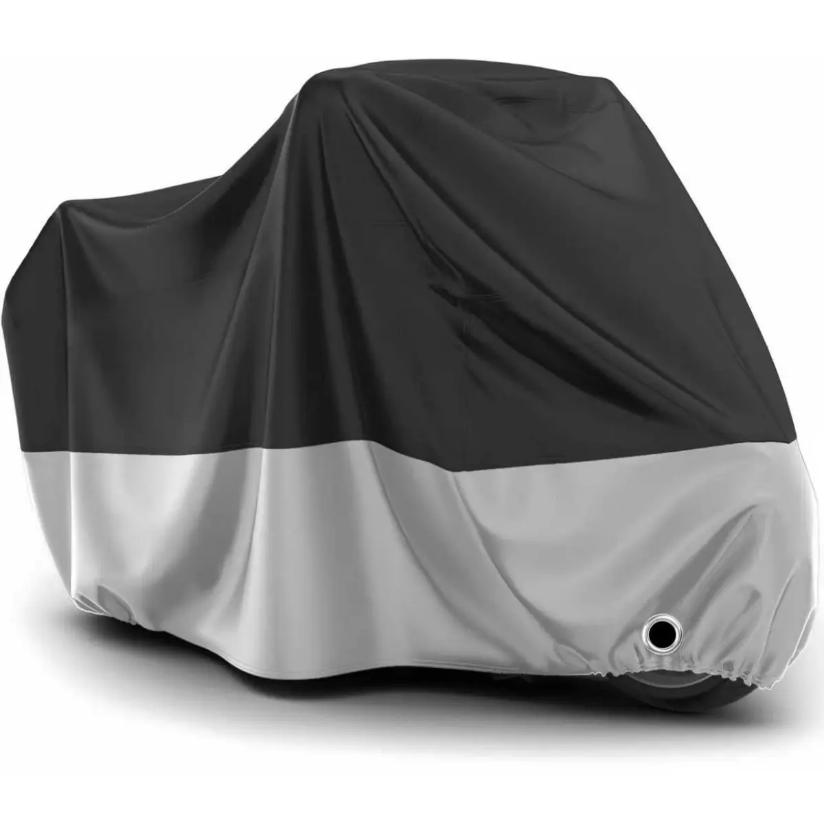 Oxford Cloth Motorcycle Cover - Universal Fit, All-Season Waterproof Rain Shield, Sun Protection, Anti-Theft Lock Opening, Elastic Band, Quick Release Buckles, Carrying Bag (Motorcycle Accessories), O-Ring Lock-Hole, Adjustable Heavy-Duty Tie Down Straps,