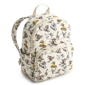 Vera Bradley Women's Disney Small Banbury Backpack, Downhill Skiing Mickey and Friends
