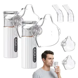 2PCS Portable Nebulizer for Adults and Kids | Digital Display, Low Noise Compression Nebulizer Machine, Jet Nebulize