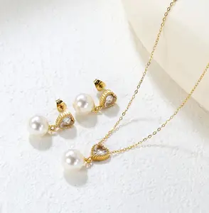 Sweet Heart Necklace And Earring Set