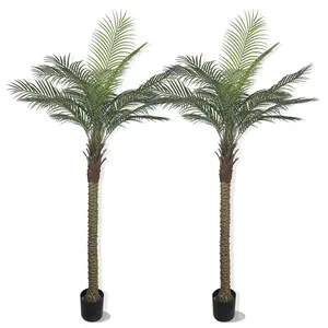 8ft Artificial Palm Tree, Realistic Fake Palm for Home Decor, Tropical Home Decor(2 Pack)