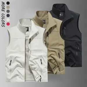 Men's casual multi-functional fishing vest - windproof and waterproof fabric; equipped with breathable mesh design | multi-pocket storage, fashionable outdoor wind, suitable for various fishing scenes, it is one of the necessary practical items for fishin