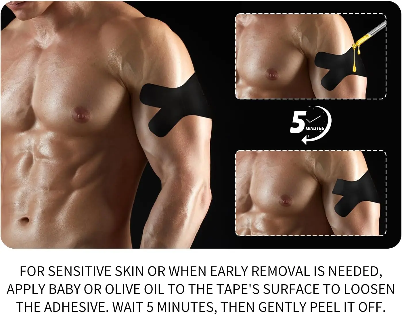 Kinesiology Tape – Waterproof and Hypoallergenic Athletic Tape for Muscle Support, Knee, Shoulder, and Ankle, 10 Strips (X-Form) Elastic Sports Tape Knee Wraps Knee Stabilizer