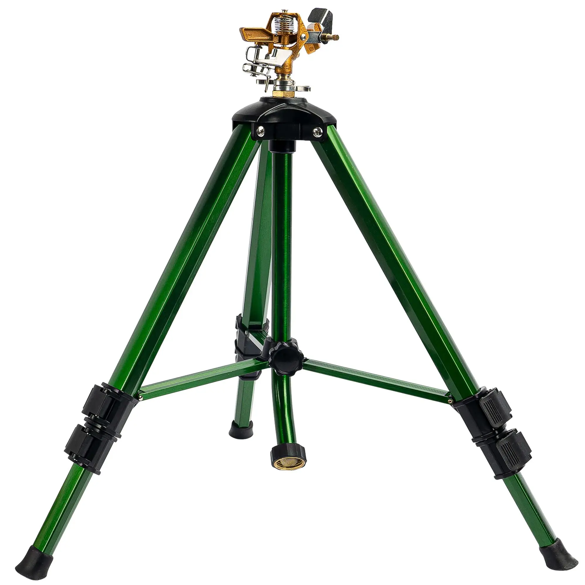 Hourleey Impact Sprinkler on Tripod Base, Heavy Duty Sprinklers for Yard Lawn Garden, 0-360 Degree Large Area Coverage Garden Water Sprinklers Lawn Irrigation System