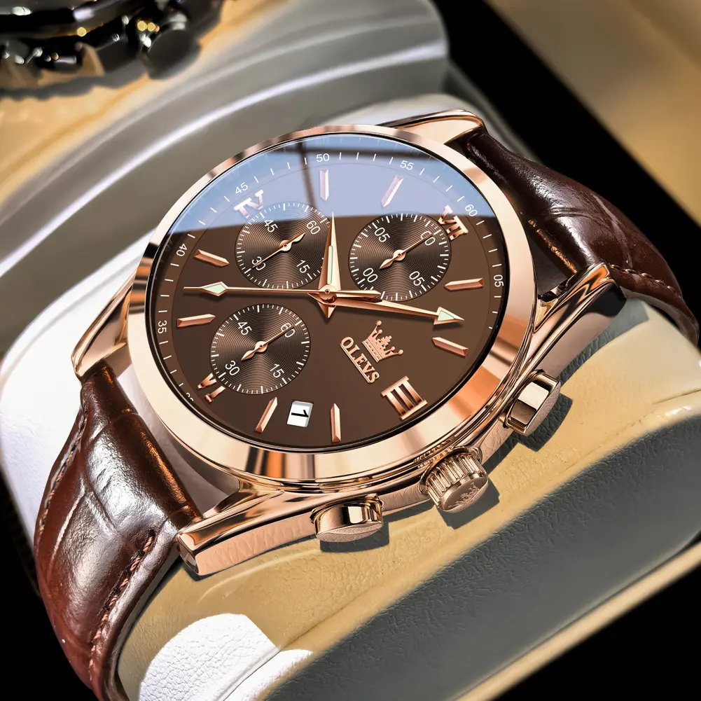 Premium Gift  Men's Watches 30M Waterproof Analog Quartz Watch Leather