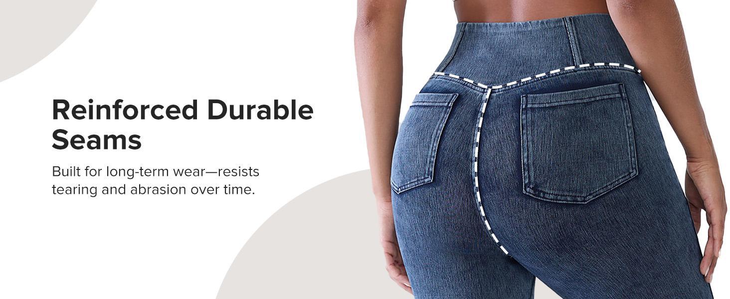 BRXL High Waisted Bootcut Flare Denim Jeans for Women - Crossover Waist & Illusion Pocket Design with Functional Back Pockets & Comfort Stretch Fabric#TikTokMadeMeBuyIt#Streetwear #outdoorfun-1