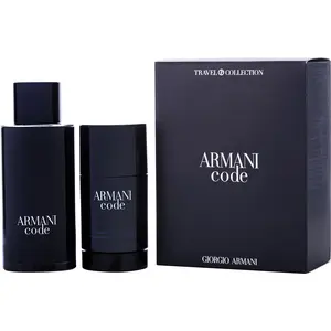 Armani Code Set-Edt Spray Refillable 4.2 Oz & Alcohol Free Deodorant Stick 2.6 Oz For Men