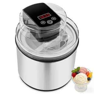 SUSTEAS Family-Size Ice Cream Maker – 68oz Capacity, Quick 20-Min Churn, 5-Min Interval Timer, Requires -18°C Pre-Freeze for Perfect Homemade Desserts