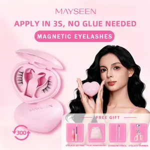 MAYSEEN Soft Magnetic Eyelashes, Eyelash Extensions with Applicator Kit, Reusable Magnetic Lashes, Glue-free, Waterproof, Lightweight, Fluffy Soft Magnetic Strip