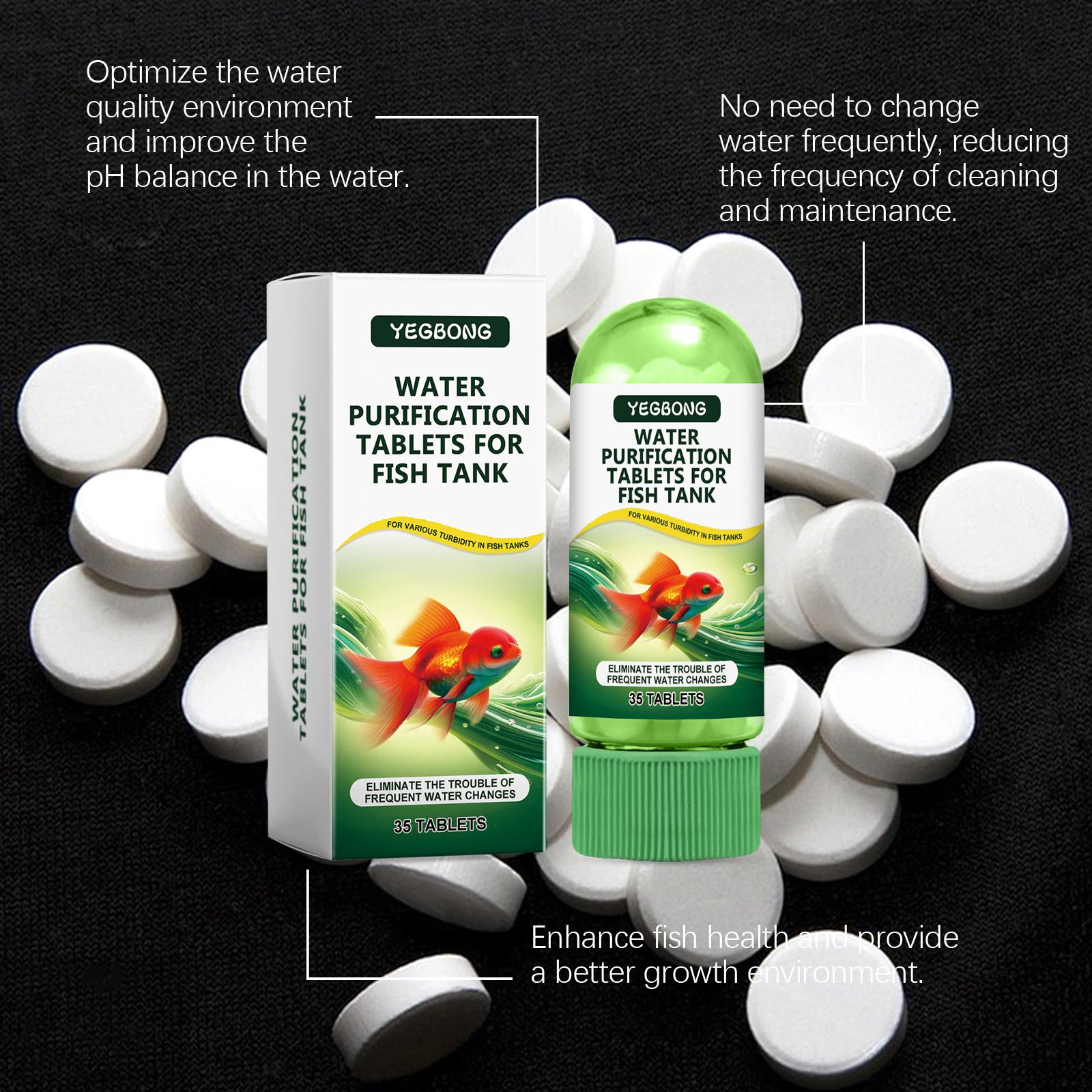 Aquarium Water Purification Tablets, Water Quality Dedicated To Clean Deodorizing Algae Stains Sludge Clear Fish Pond Aquarium Water Purification Tablets for Fish Pond Cleaner Eliminates Cloudy Substances Safely Removes Algae Stains Aquarium Water Purification Tablets, Water Quality Dedicated To Clean Deodorizing Algae Stains Sludge Clear Fish Pond Aquarium Water Purification Tablets for Fish Pond Cleaner Eliminates Cloudy Substances Safely Removes Algae Stains