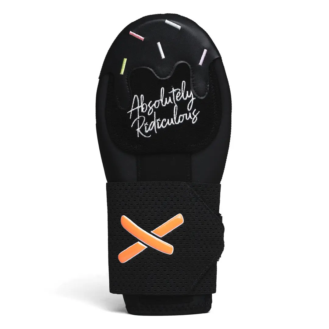 Kevlar Sliding Mitt Baseball with Blackout Ice Cream Drip Pattern, Built to Last with Full Protection, Metal Wrist Guard, and Protective Plates for Baseball & Softball, Chosen By All-Stars, Softball Gloves, Breathable