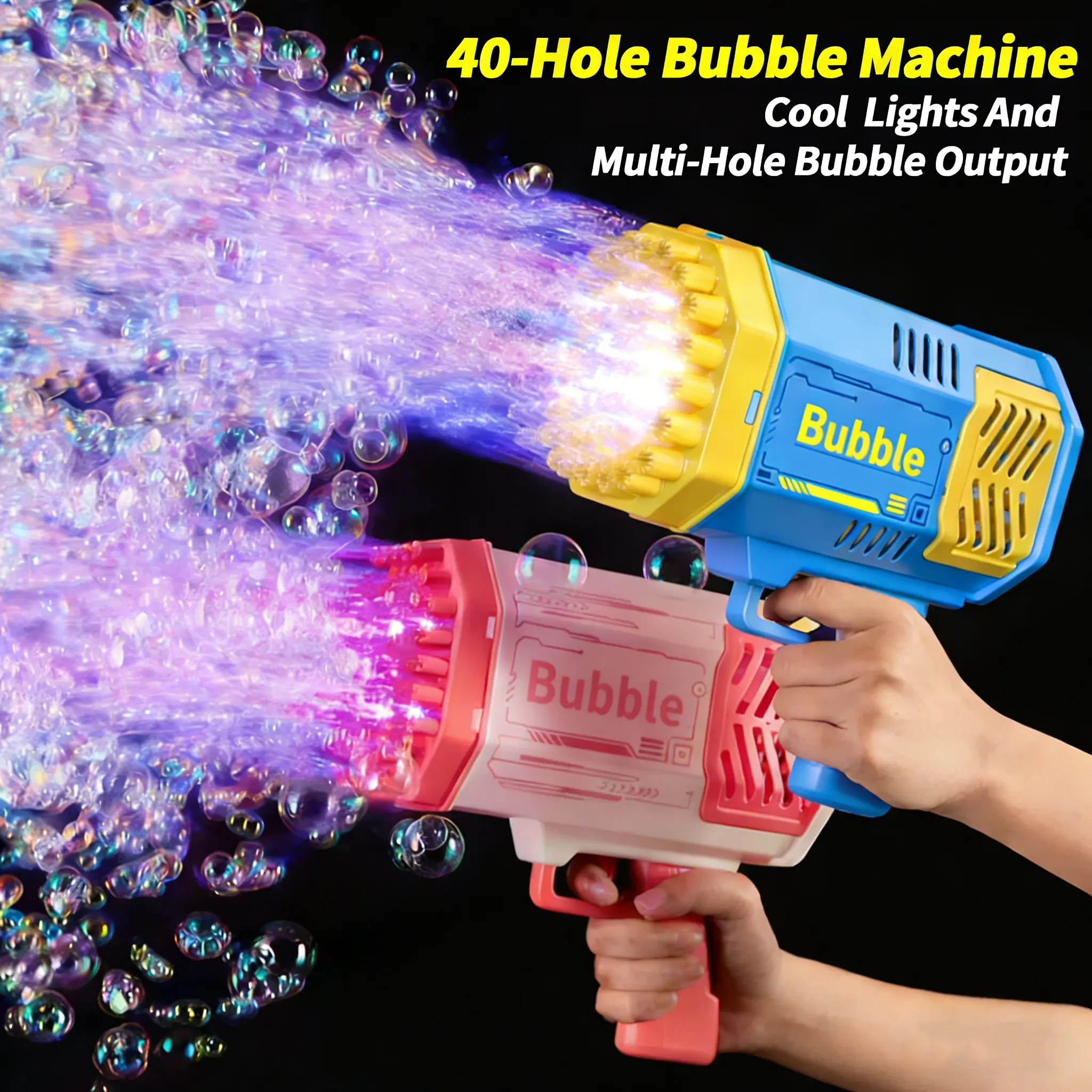 Bubbles for kids,Bubble Machine bubble toy a safe and portable summer toy with LED lights, perfect for summer parties, outdoor play, and birthday gifts for boys and girls