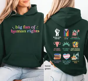 Big Fan Of Human Rights T-Shirt - Sweatshirt - Hoodie, Feminist Witch Shirt, Women Right 2026 Shirt, Women Empowerment T-Shirt, Feminist Gift Pro Choice Shirt