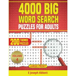 4000 Big Word Search Puzzles for Adults - Large Print: 200 New Themed, Challenging Word-Find Puzzles for Adults to Relax and Sharpen Their Minds, Volume 4 Paperback – Large Print, December 13, 2024