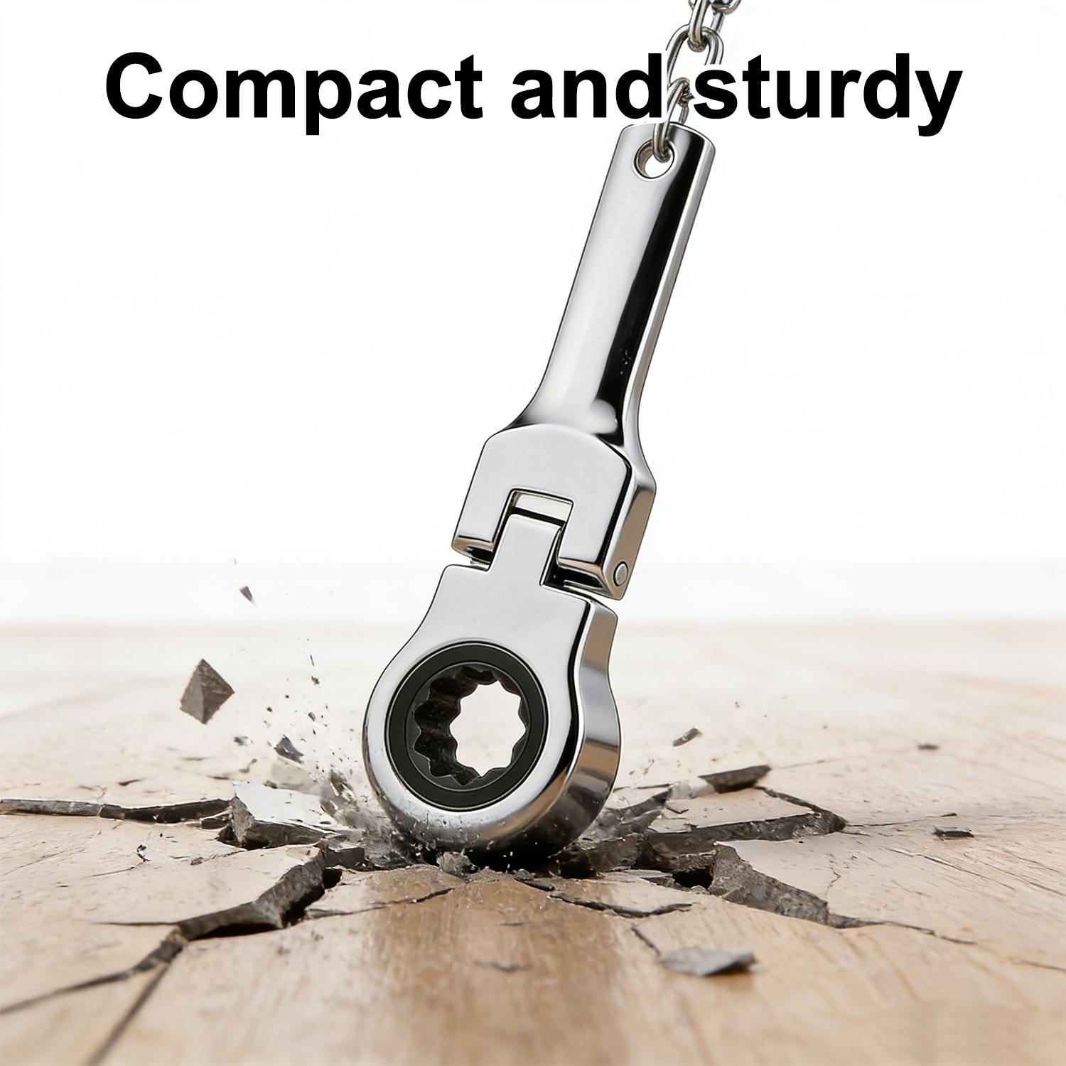 PUKEGM 10mm Ratchet Wrench Keychain Flex Head 72-Tooth Mechanic Gift (Neo Chrome Plating) PUKEGM 10mm Ratchet Wrench Keychain Flex Head 72-Tooth Mechanic Gift (Neo Chrome Plating)