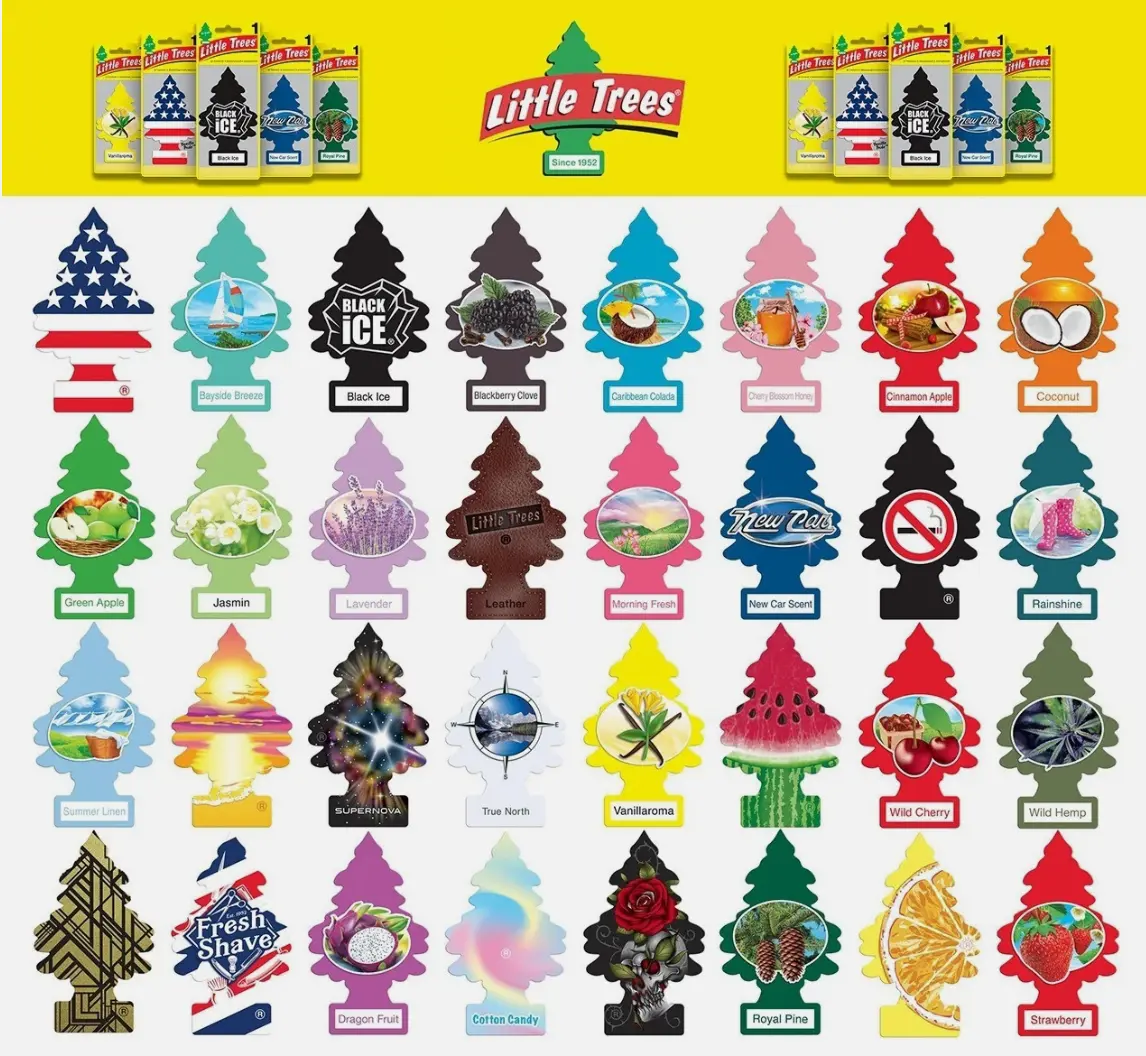 LITTLE TREES Car Air Freshener | Hanging Paper Tree for Home or Car | New Car Scent | 5 Pack