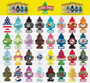 LITTLE TREES Car Air Freshener | Hanging Paper Tree for Home or Car | New Car Scent | 5 Pack
