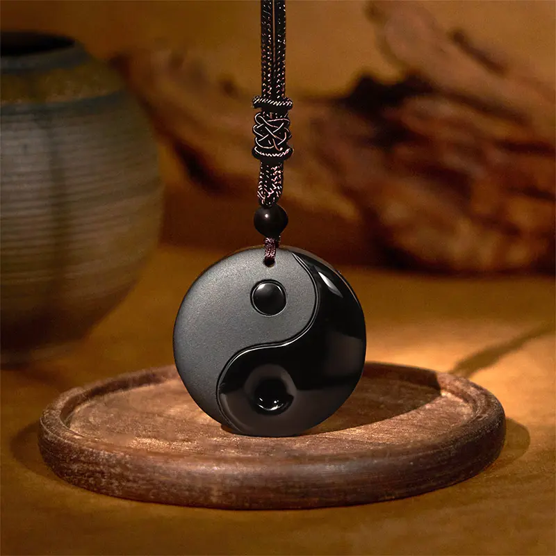 BuddhaStones Yin Yang Balance Necklace – Release Negativity & Restore Inner Harmony | Feng Shui Pendant for Positive Energy | Modern Spiritual Jewelry