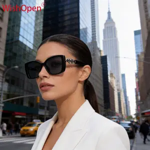 [WishOpen]2026 New Small Fragrant Style Polarized Letter Mirror Legs High Quality Fashion Sunglasses for Women Ins Style Versatile Sunglasses Trend