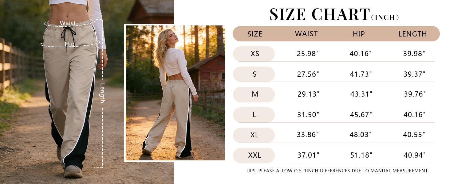 YeeZaa Stripe Track Pants for Women Retro Athletic Wide Leg Pants High Rise Drawstring Waist Color Block Street to Gym Versatile Styling TikTok Viral Fashion All Season Everyday Streetwear
