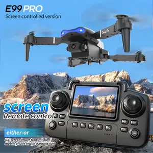 Drone MAX Upgraded Brushless Foldable Drone with 2.4" HD Screen Remote, Dual Camera Obstacle Avoidance, Dual Batteries, Night Flight
