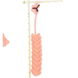 crocheted bookmark with butterfly tassel