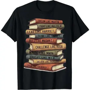 Black History Month Black Leaders African American Teachers T-Shirt Graphic tees