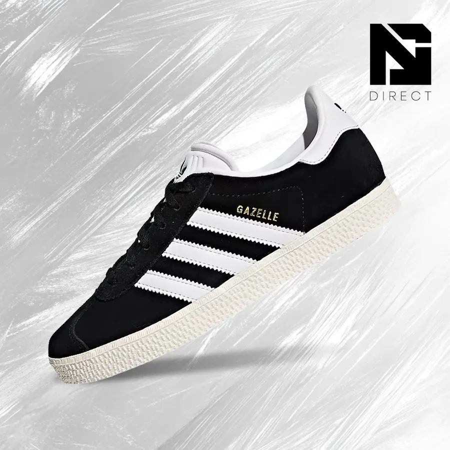Adidas Gazelle Vintage Suede Women's Shock-Absorbent Running Athletic Shoes, Core Black Casual Footwear, BB2502